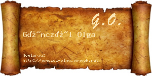 Gönczöl Olga névjegykártya