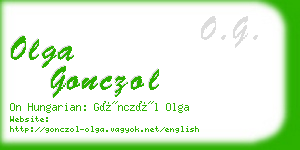 olga gonczol business card